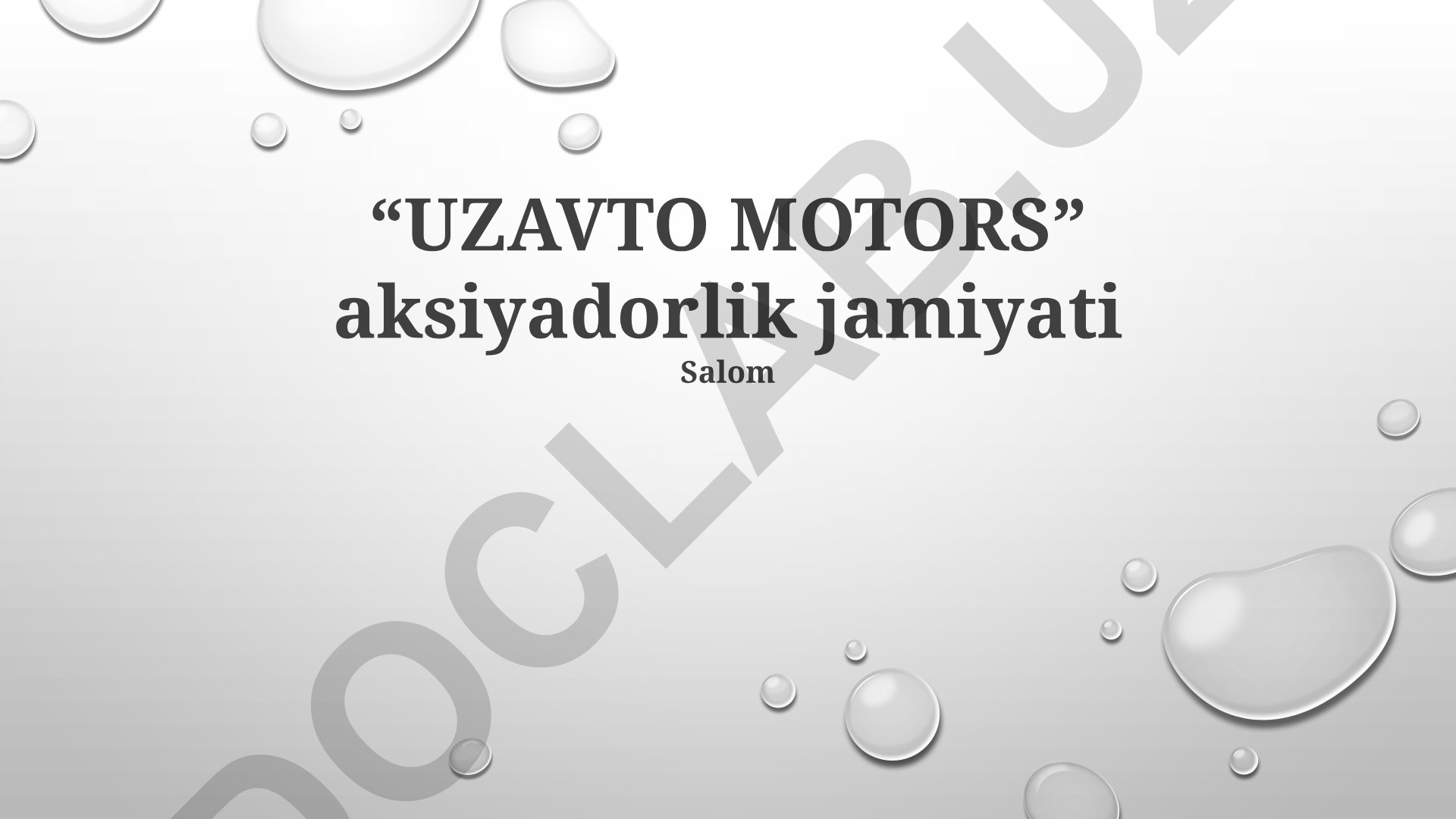 Uzavto Motors kompaniyasining kelajak rejalari va istiqbollari