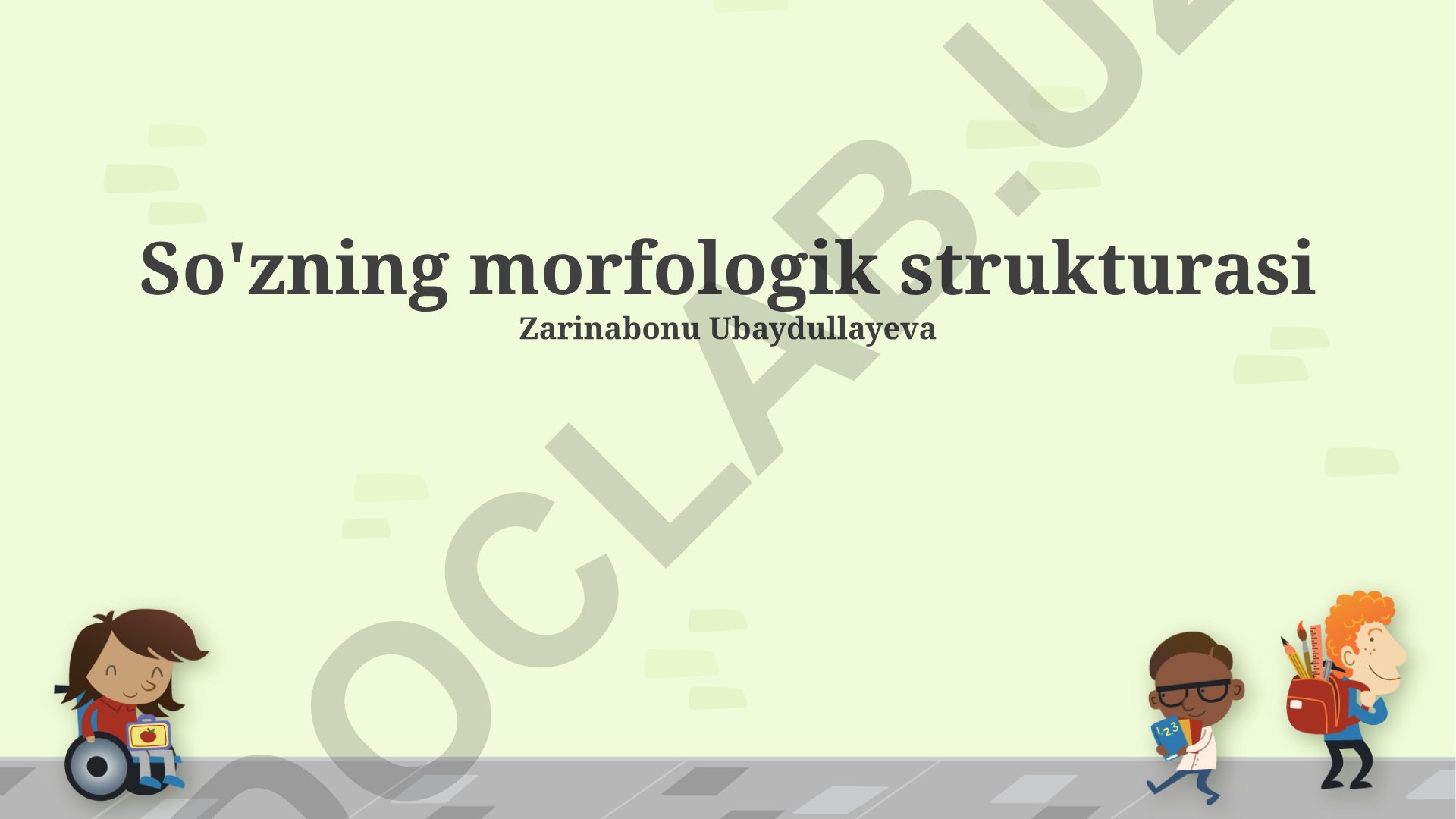 So'zning morfologik strukturasi