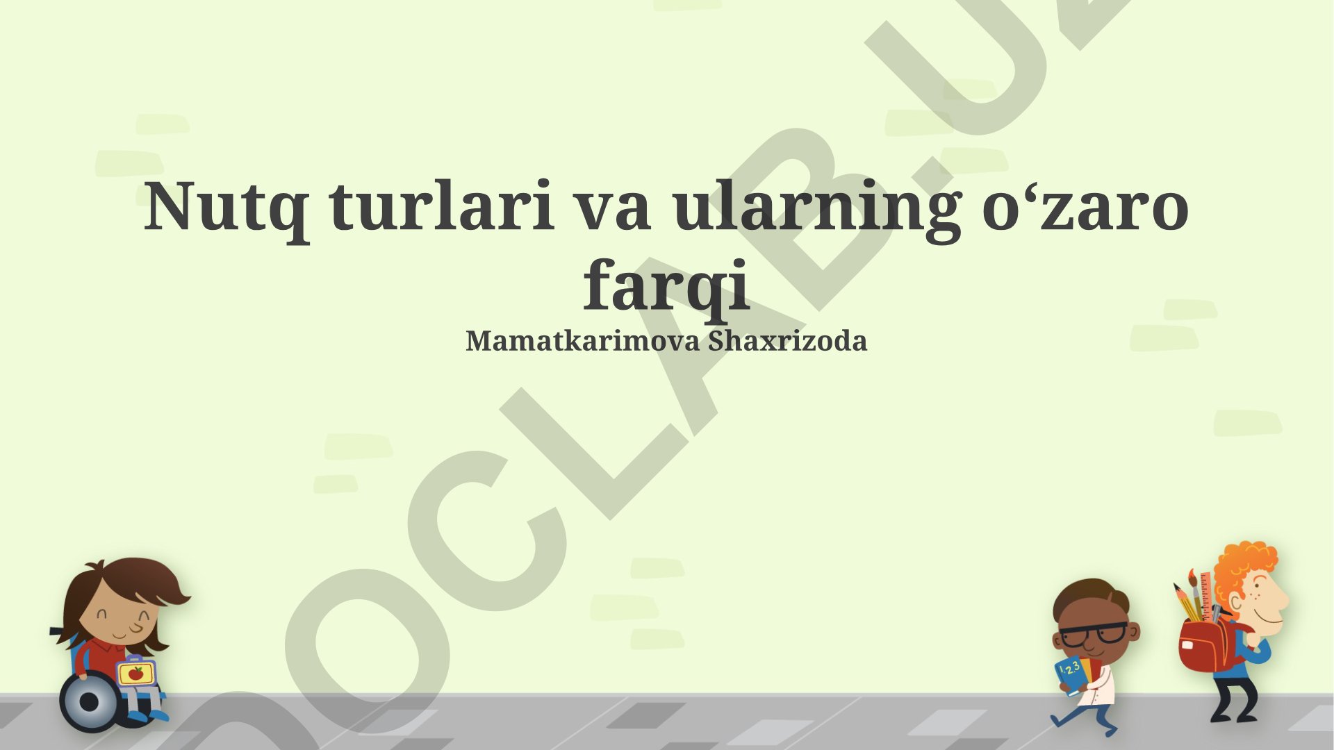 Nutq turlari va ularning oʻzaro farqi