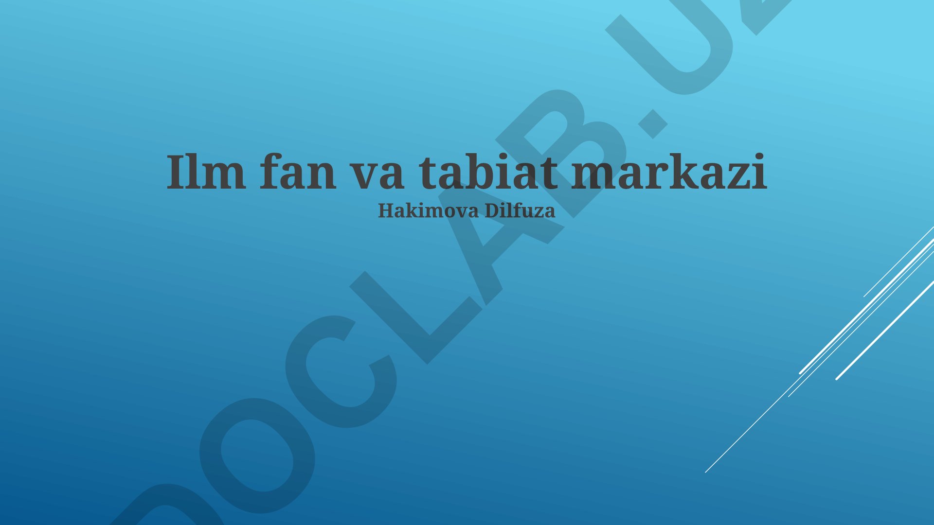 Fan va Tabiat Markazlari: Faoliyati, Rejalari va Imkoniyatlari