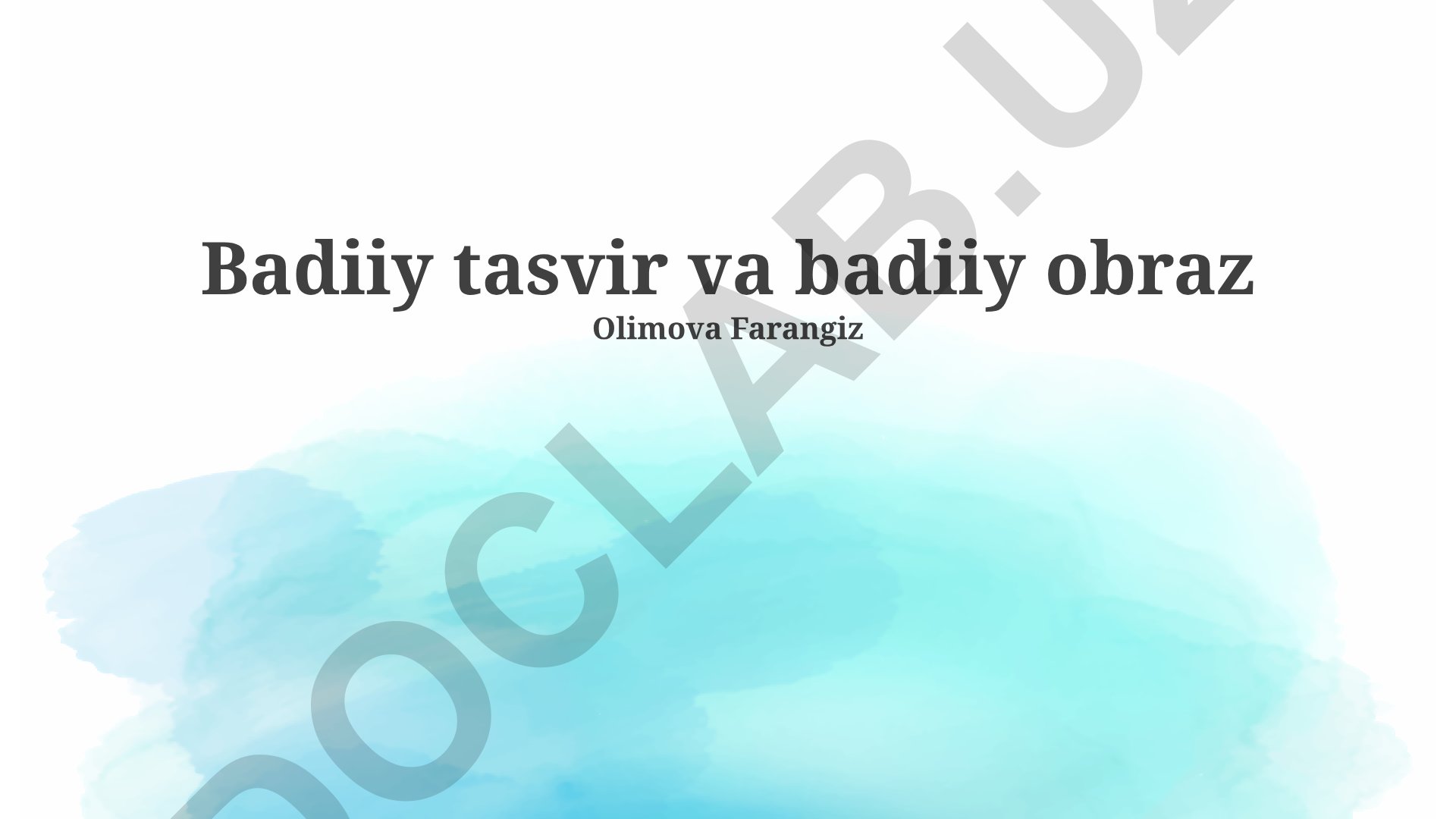 Badiiy tasvir va badiiy obrazlar: ramziylik, allegoriya va tasviriy san'at turlari