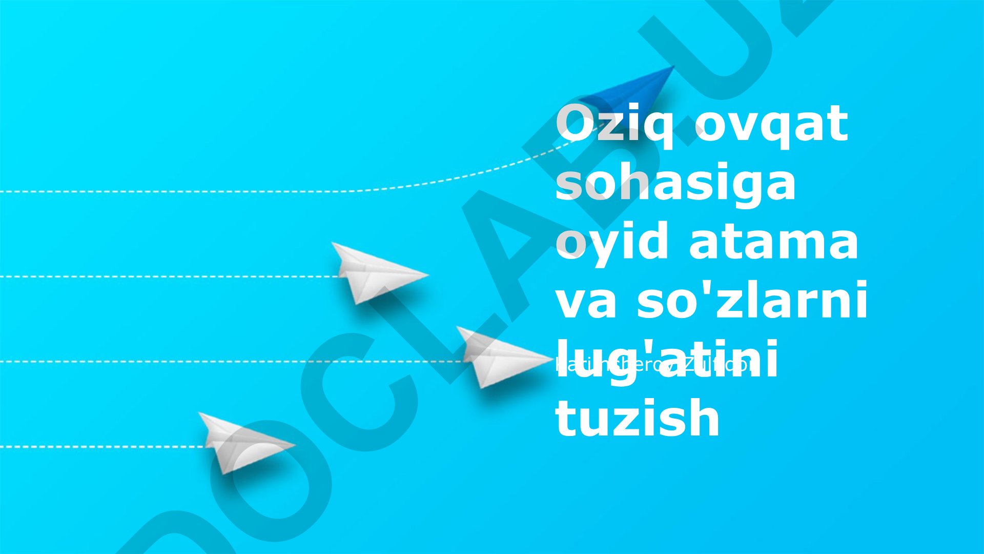 Oziq-ovqat sanoati terminlari va so'zlarining lug'atini tuzish