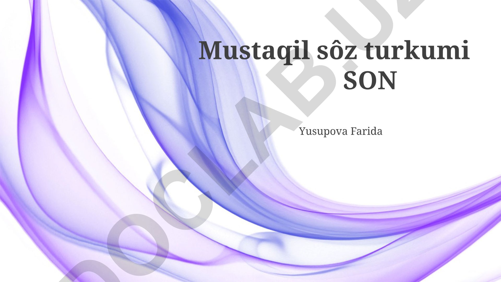 Sonlarning morfologik va sintaktik xususiyatlari