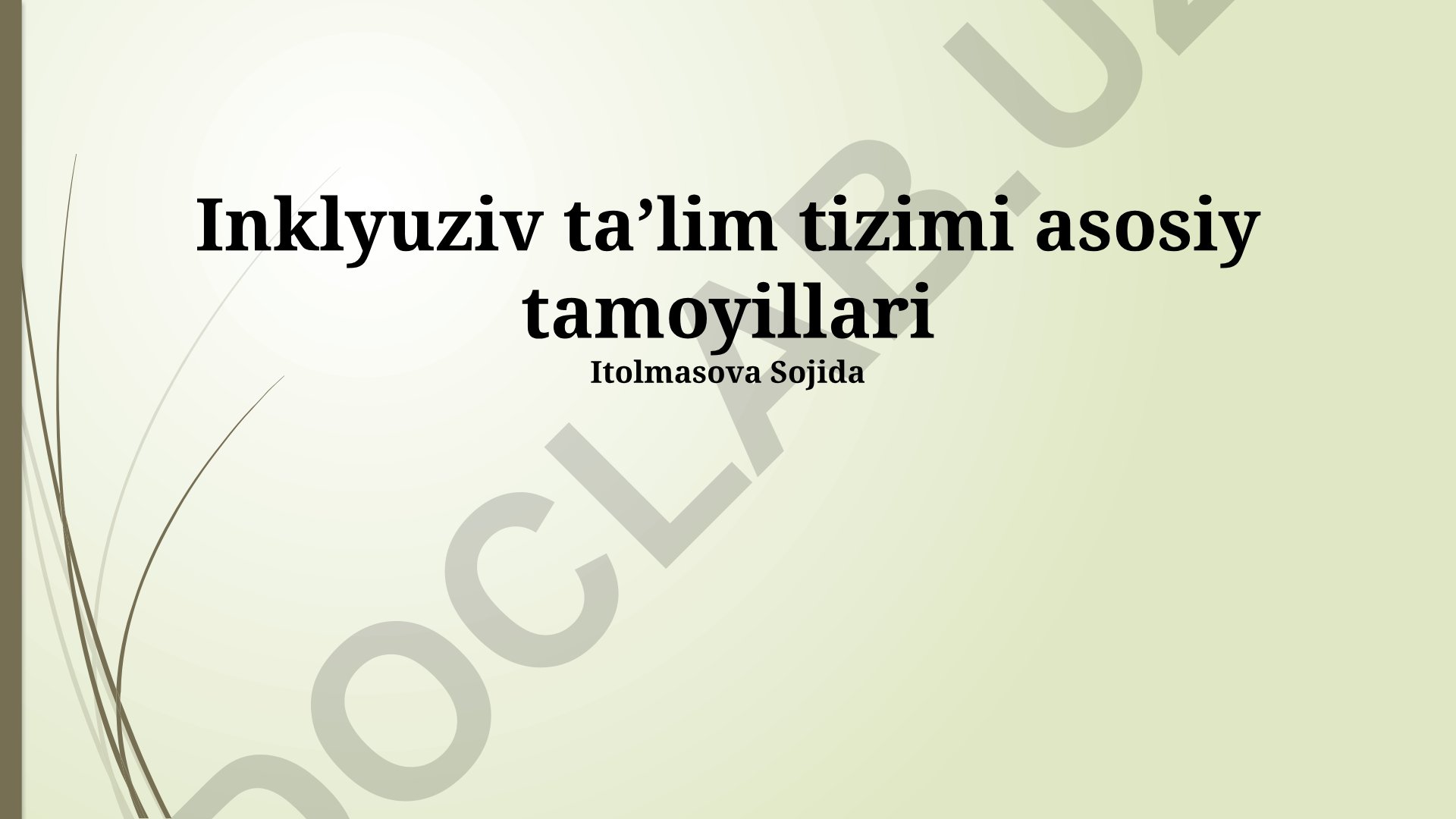 Inklyuziv taʼlim tizimi asosiy tamoyillari