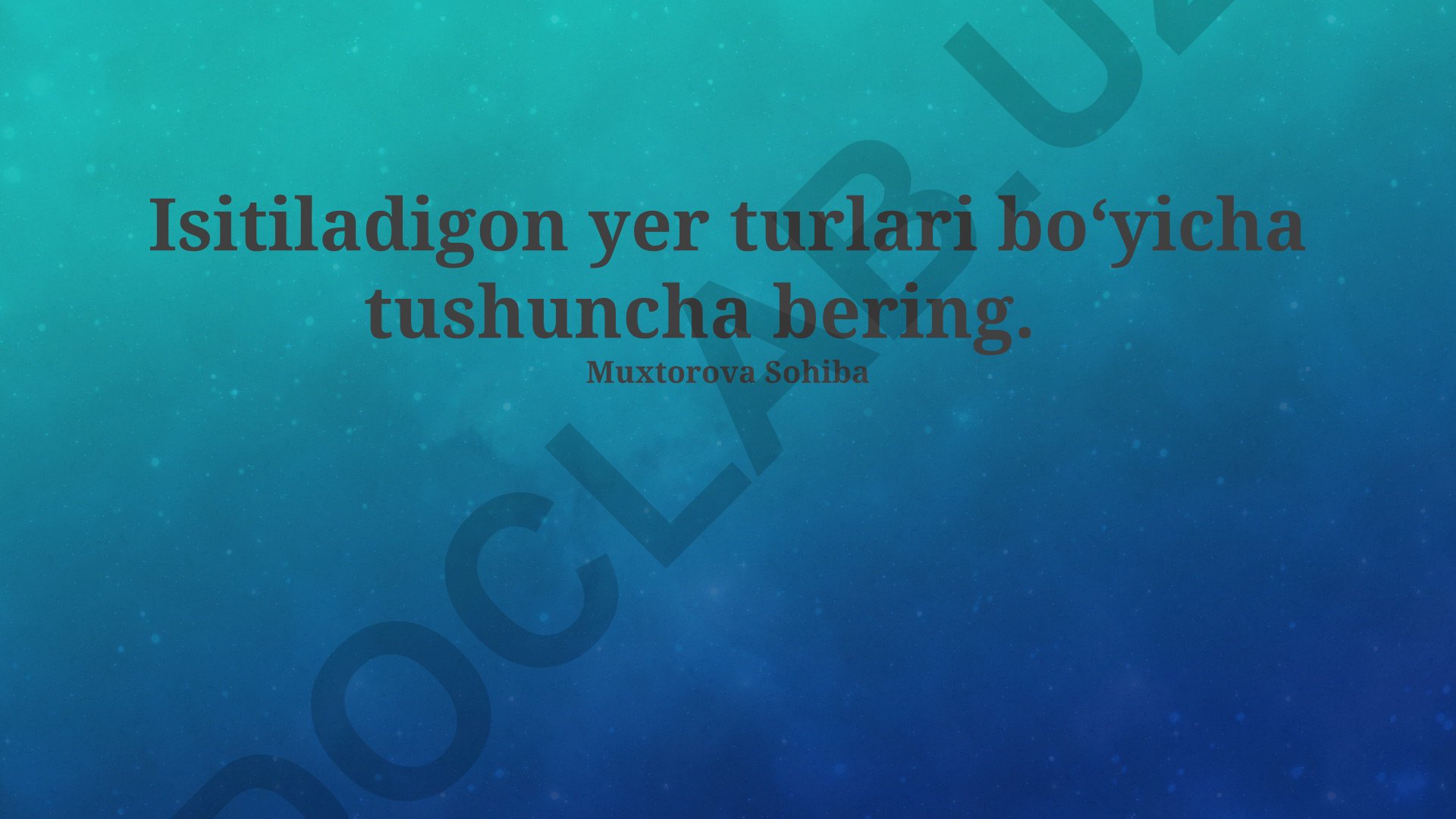 Yerlardan foydalanish turlari va ularning iqtisodiy ahamiyati