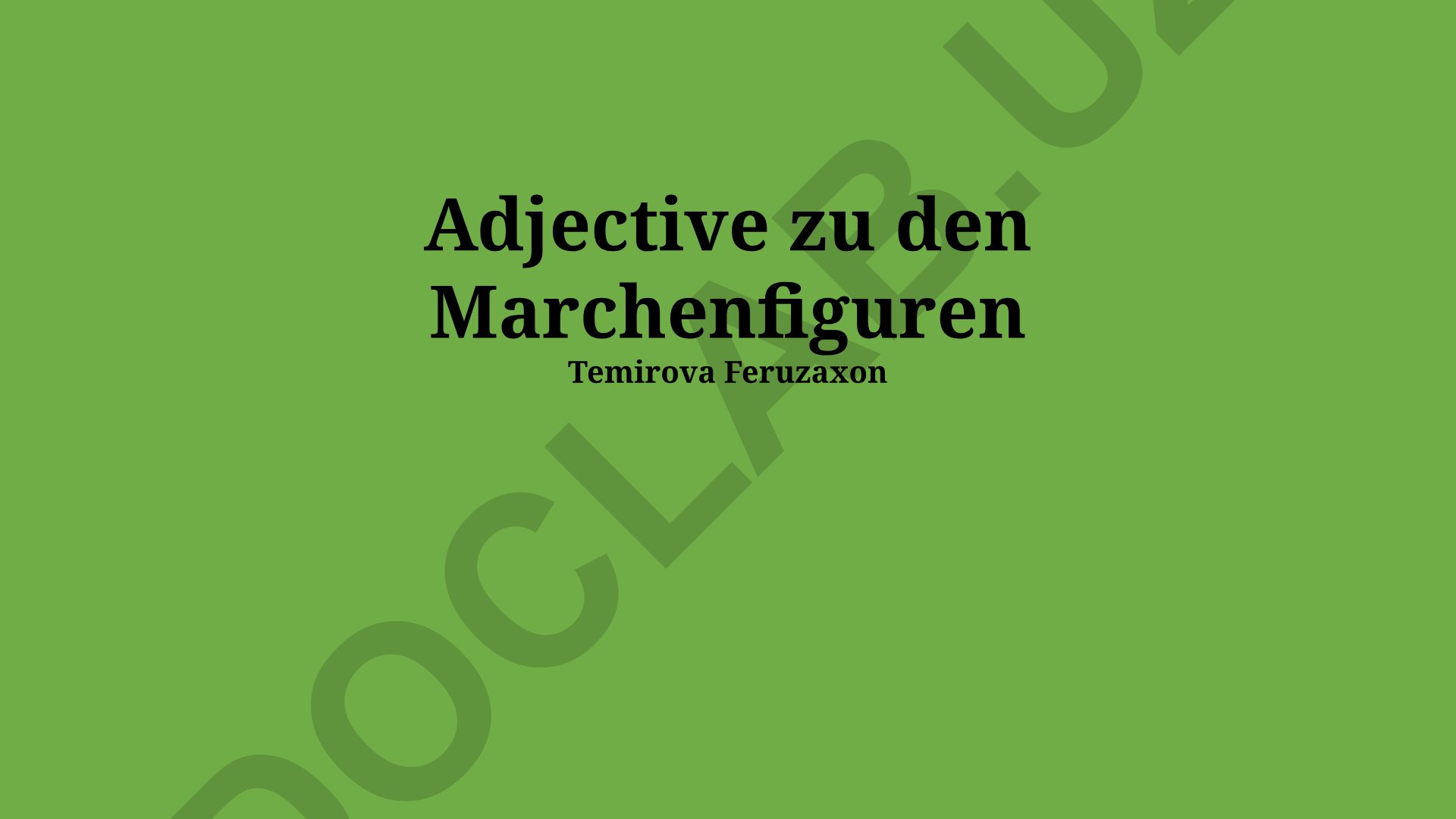 Märchenfiguren und ihre Charaktereigenschaften