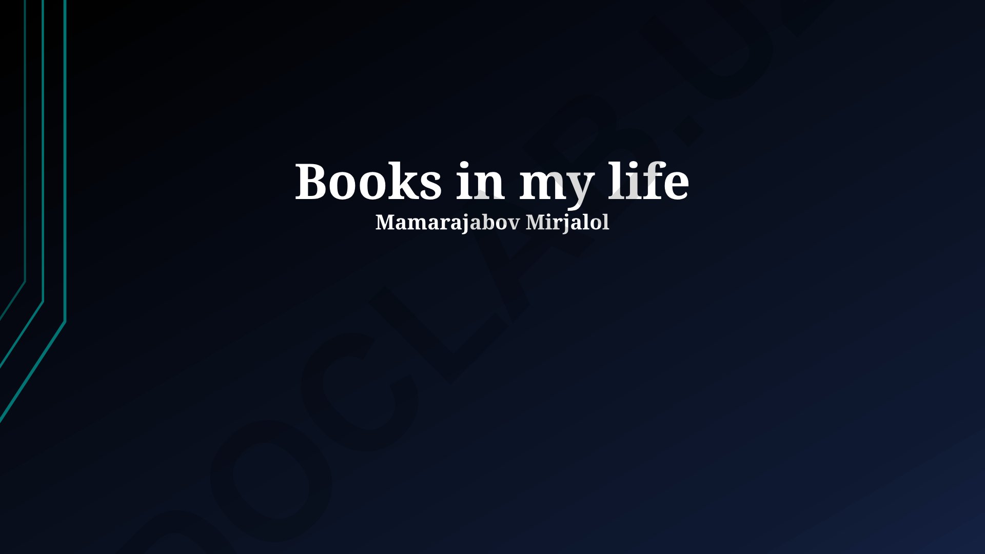 Books in my life