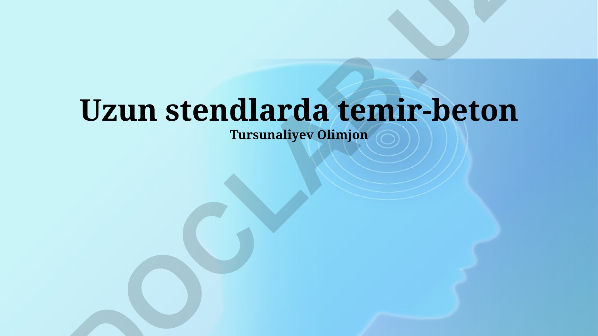 Uzoq muddatli tayanchlardagi temir-beton konstruksiyalar