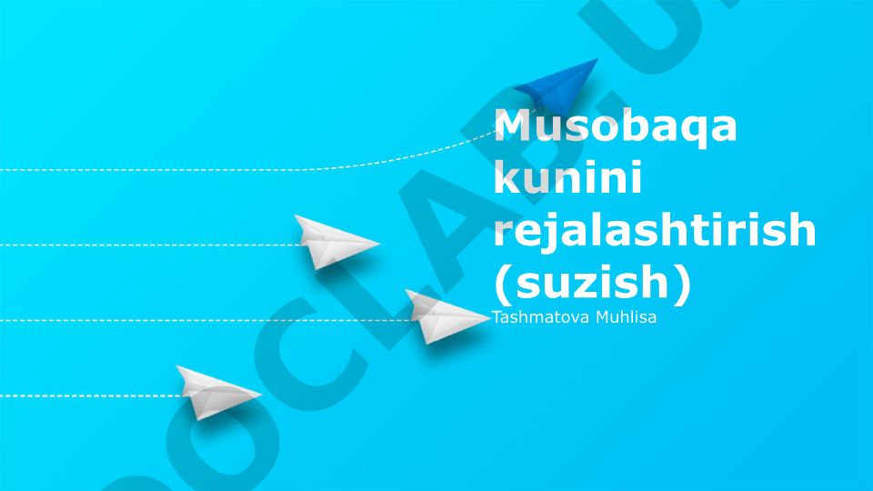 Musobaqa kunini rejalashtirish (suzish)