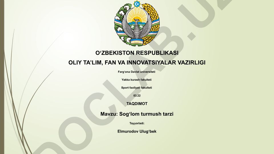 Sogʻlom turmush tarzi