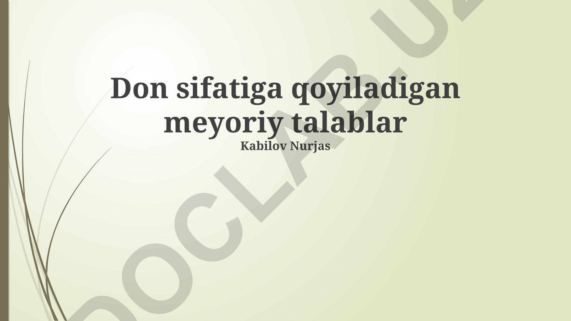 Qon sifatiga qoyiladigan meyoriy talablar va immunogematologik tekshiruvlar