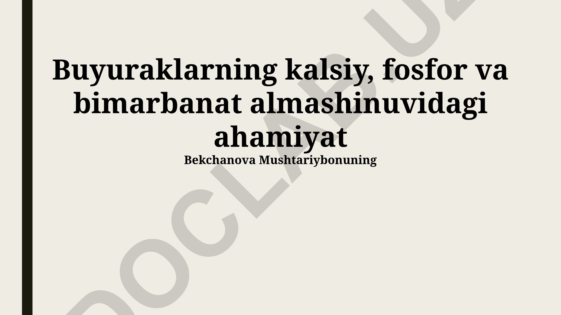 Fillosilikatlarning kalsiy, fosfor va magniy almashinuvidagi roli