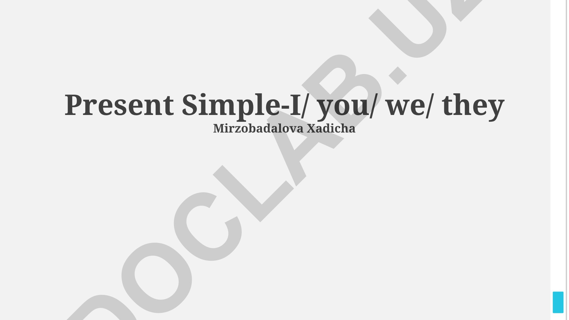 Present Simple: Basic Structure, Usage and Practice Exercises