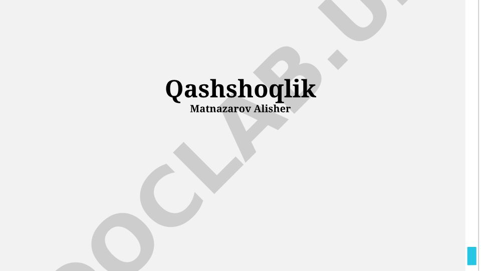 Qashshoqlikning sabablari, oqibatlari va kurash choralari