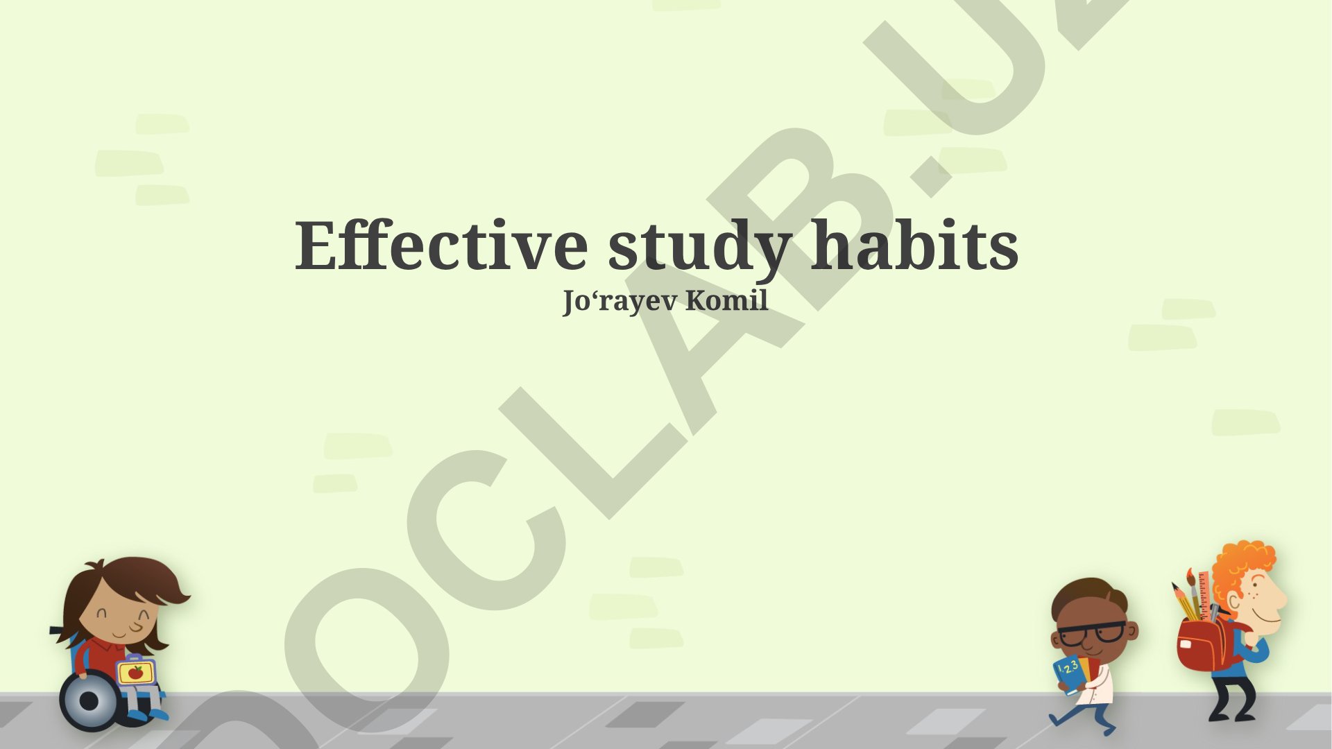 Effective study habits