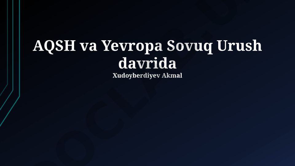AQSH va Yevropa Sovuq Urush davrida