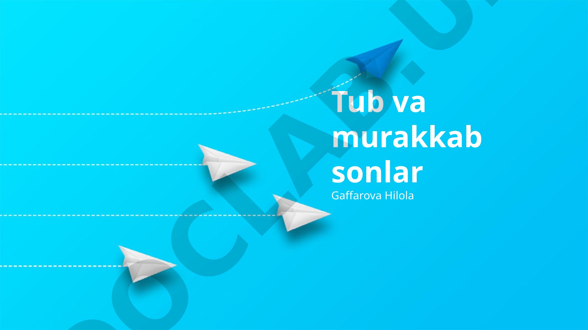 Tub va murakkab sonlar