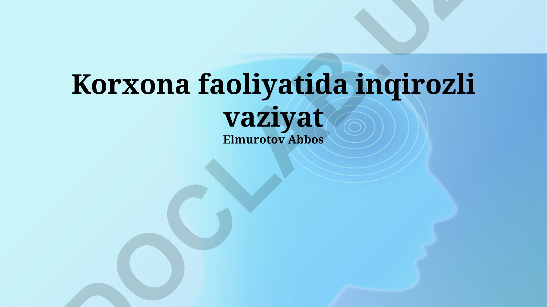 Korxona faoliyatida inqirozli vaziyat va chiqish strategiyalari
