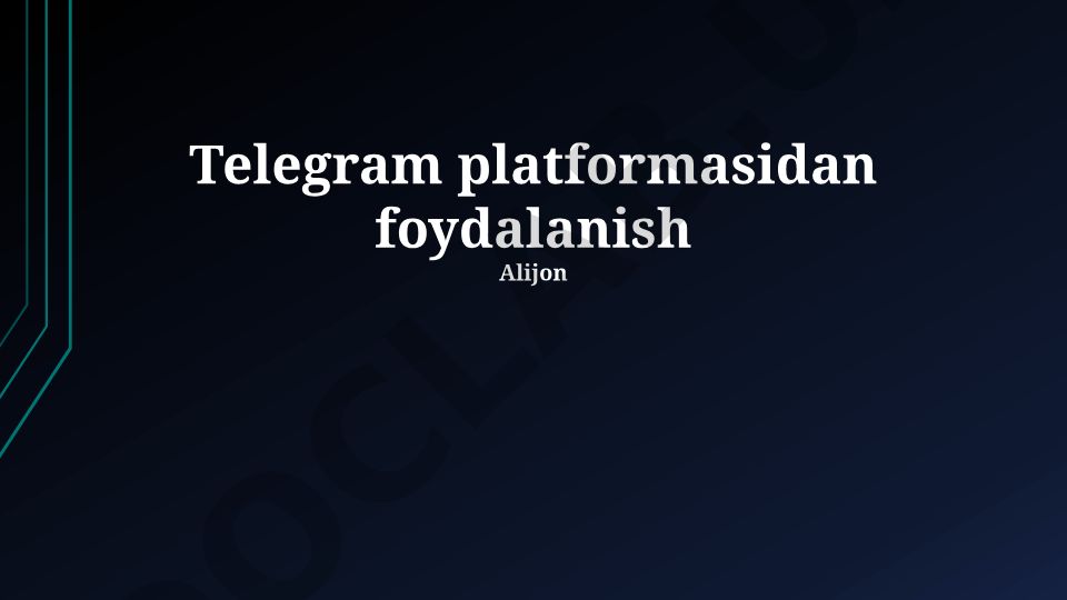 Telegram platformasidan foydalanish imkoniyatlari va marketing