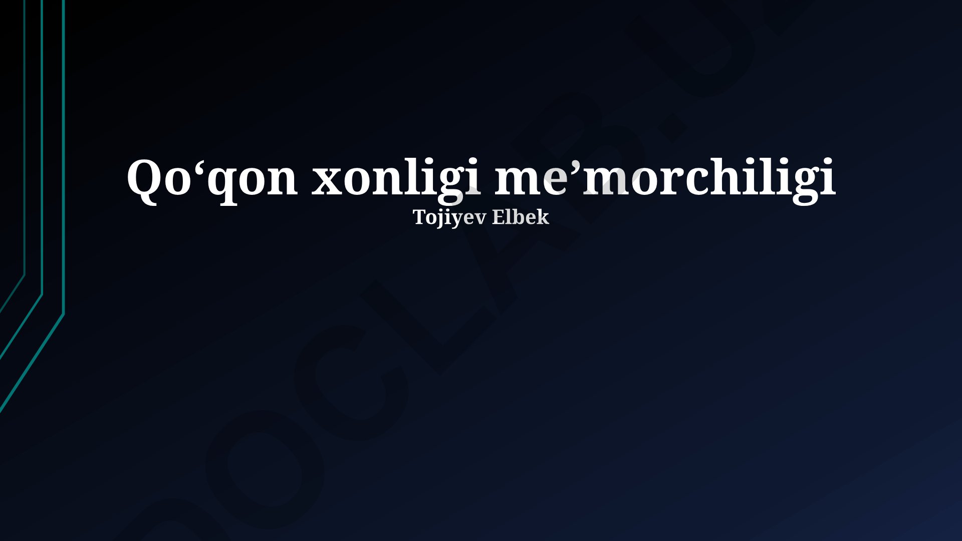 Qoʻqon xonligi meʼmorchiligi