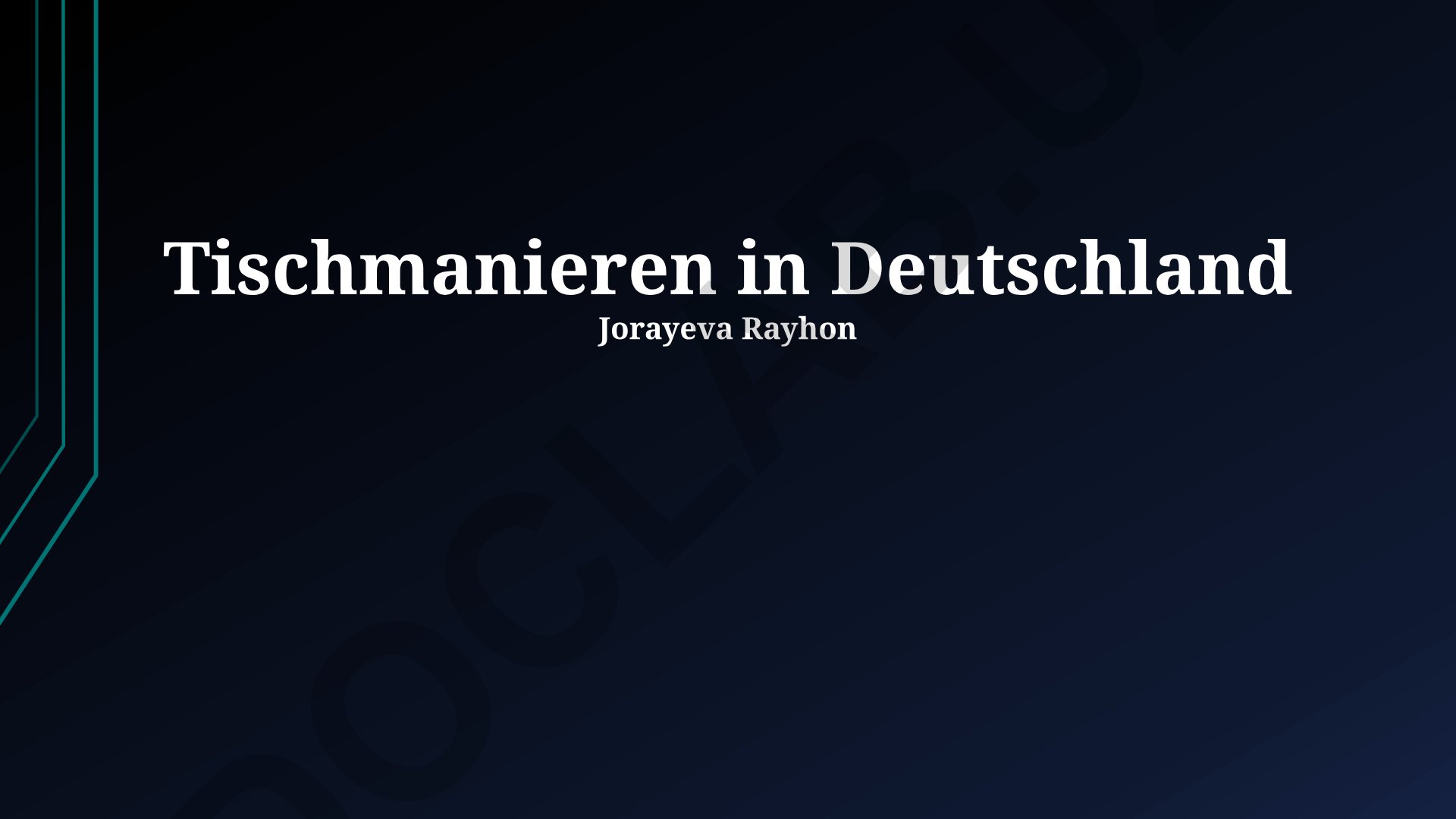 Tischmanieren in Deutschland