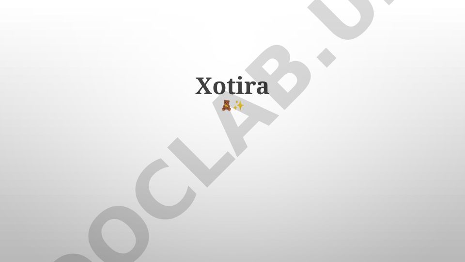 Xotira ismining kelib chiqishi va ma'nosi
