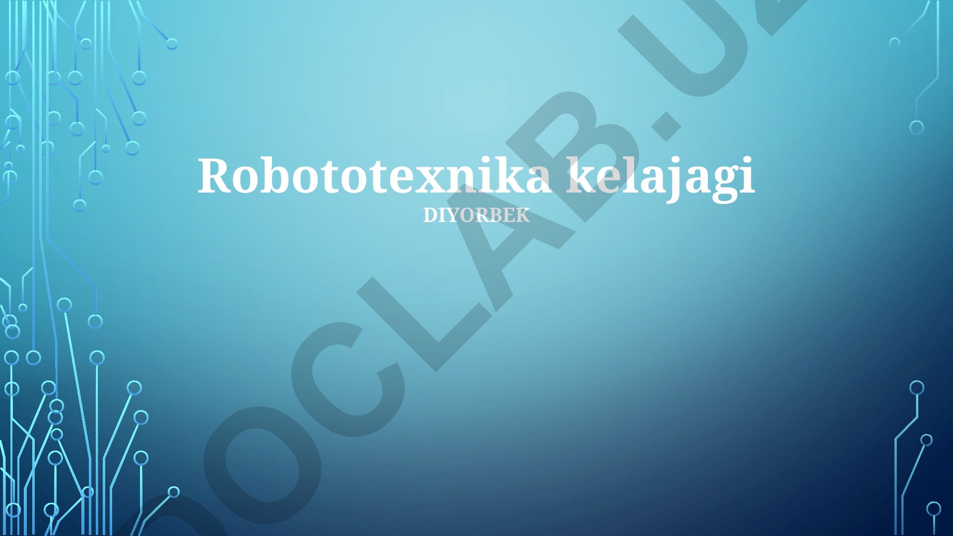 Robototexnika kelajagi va rivojlanish tendentsiyalari