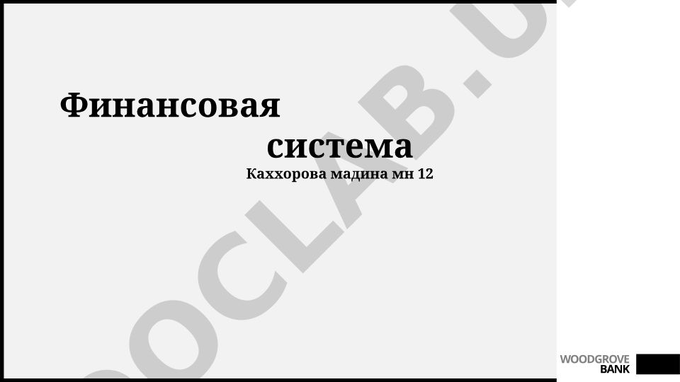 Финансовая система: ключевые элементы, эволюция и устойчивость