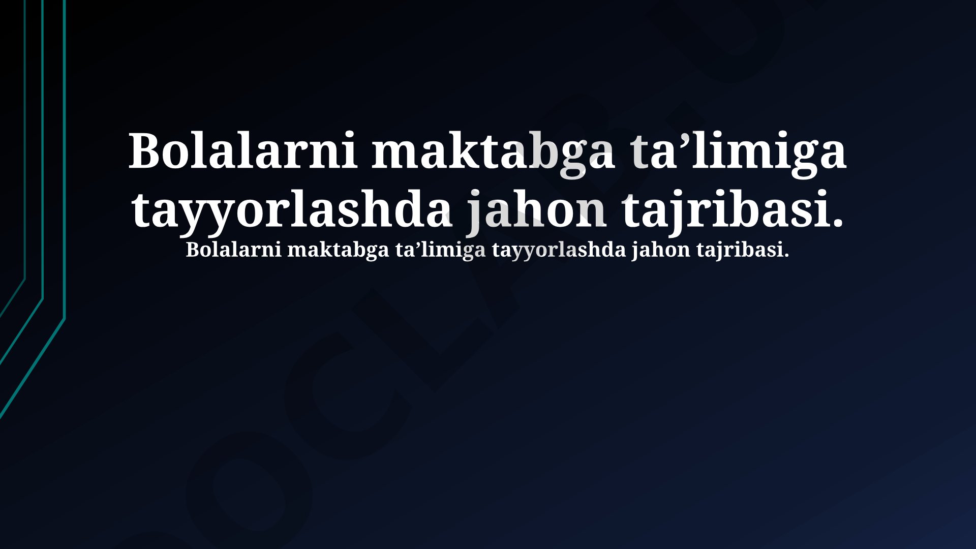 Bolalarni maktabga ta'limiga tayyorlashda jahon tajribasi