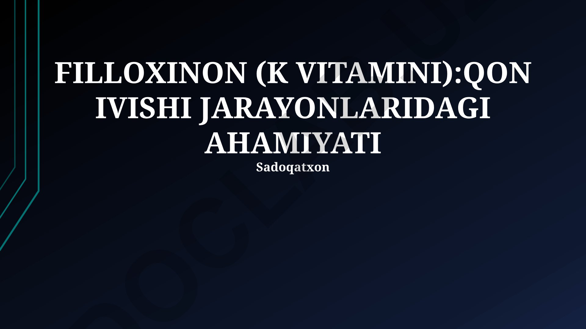 Filloxinon (K Vitamini): Qon Ivishi Jarayonlaridagi Ahamiyati