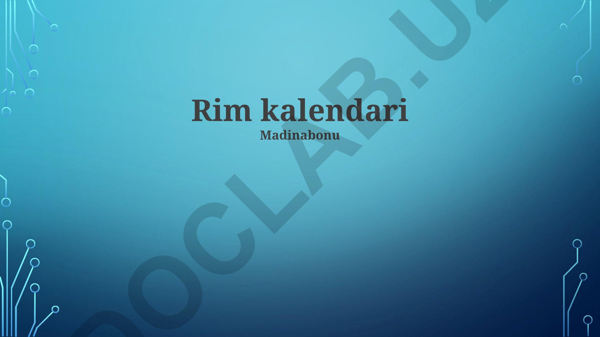 Rim taqvimi: tarixi, tuzilishi va qo'llanilishi