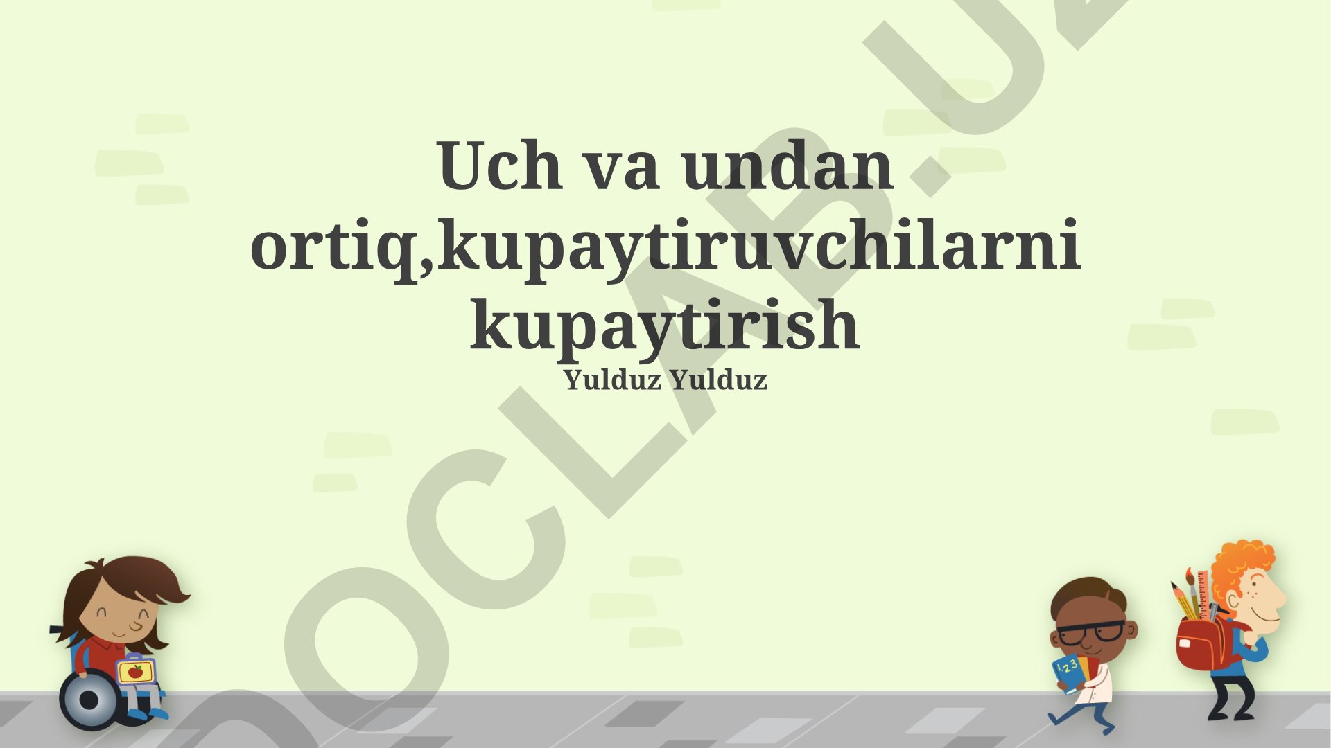 Uch va undan ortiq ko'paytuvchilarni ko'paytirish xossalari