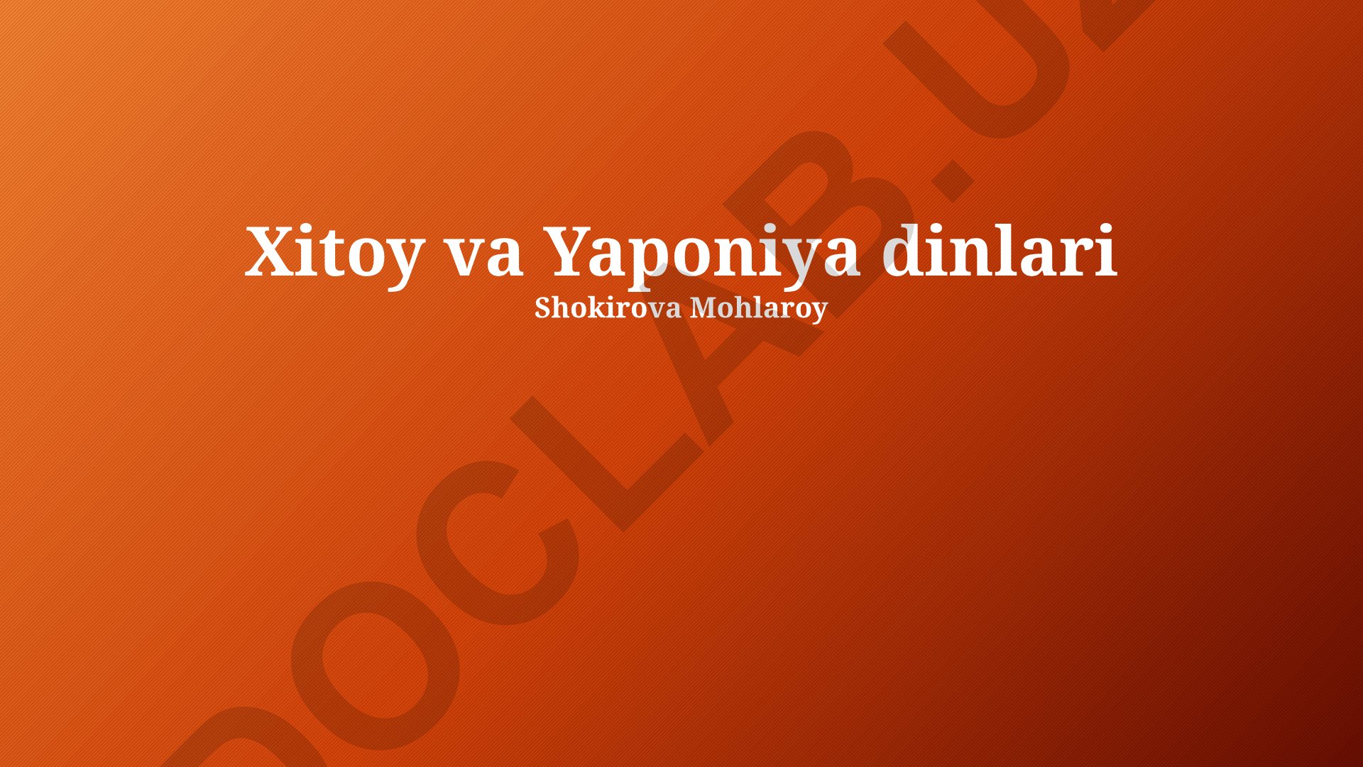 Xitoy va Yaponiya dinlari