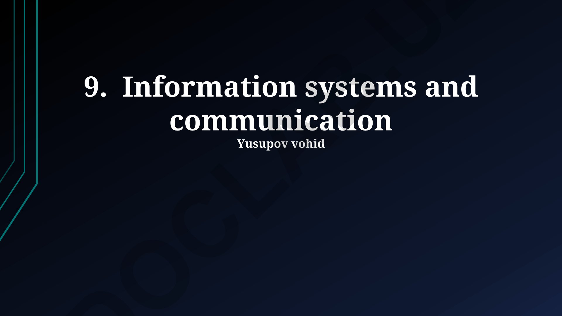 Information Systems Architecture and Design