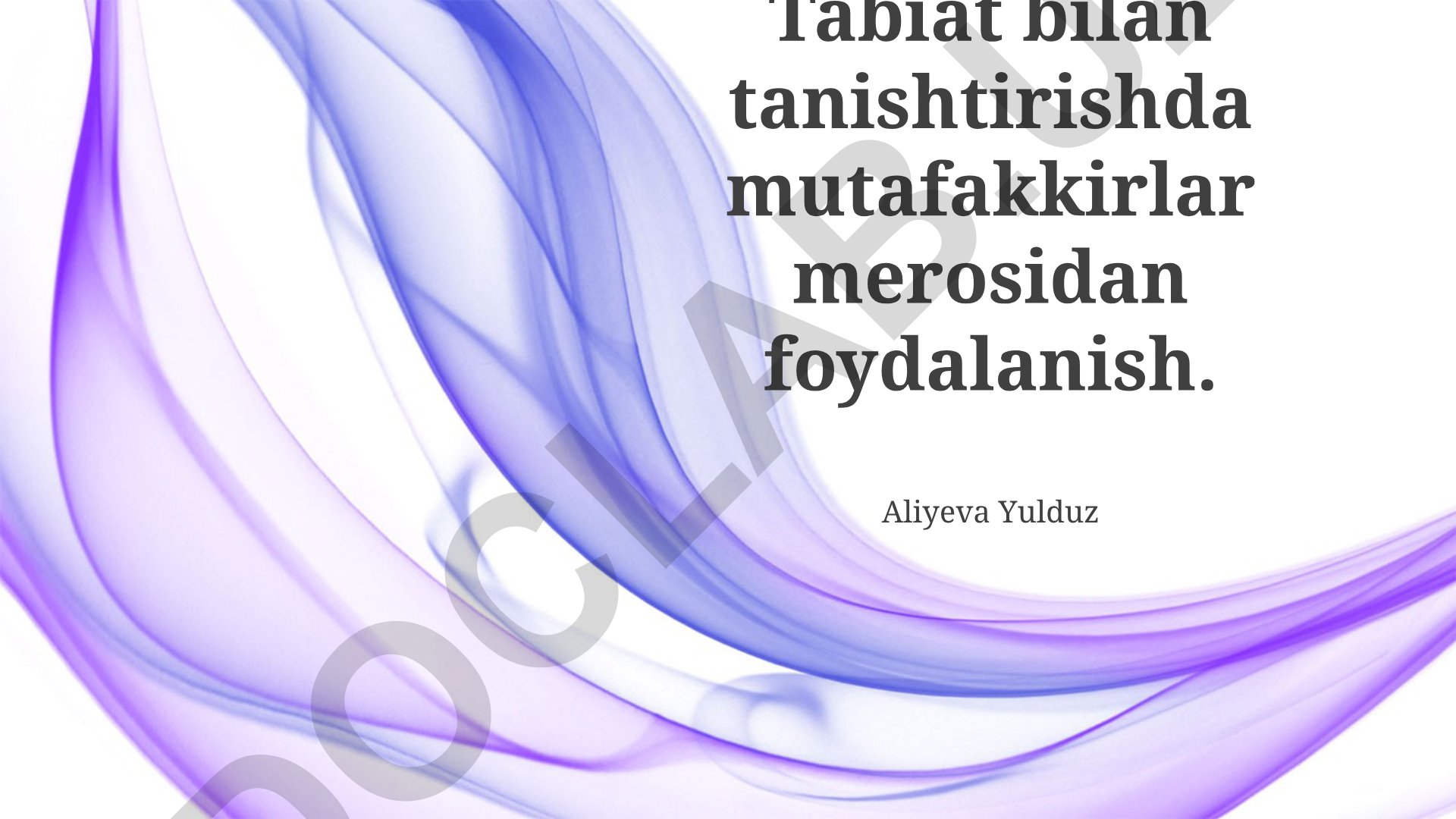 Tabiatni O'rganishda Falsafiy Irkning Ahamiyati