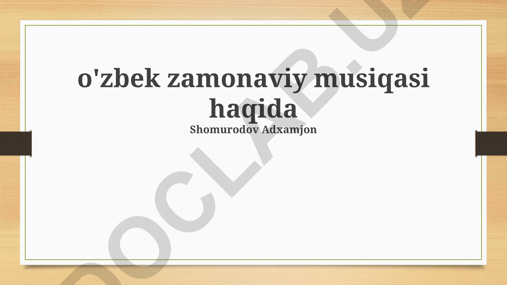 Zamonaviy O'zbek musiqasi: janrlar, xonandalar va jahon ta'siri
