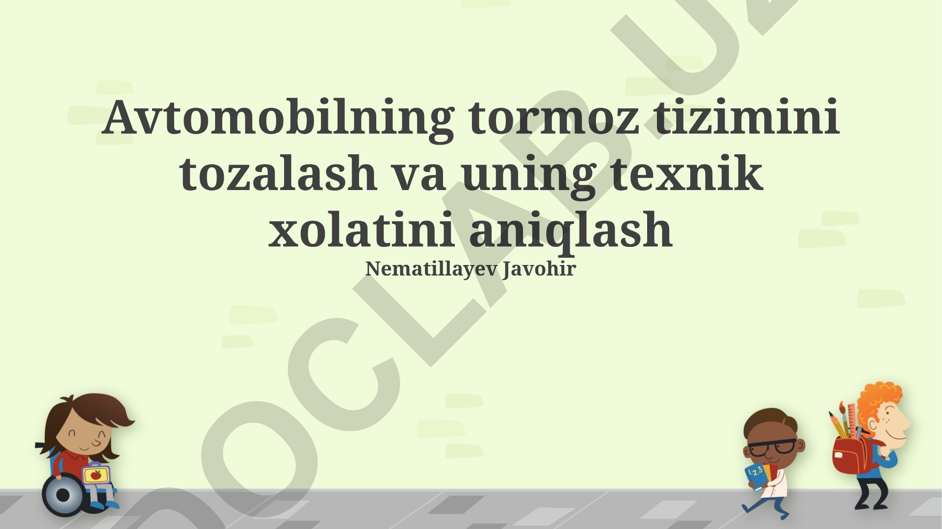 Avtomobil tormoz tizimini tozalash va texnik holatini aniqlash