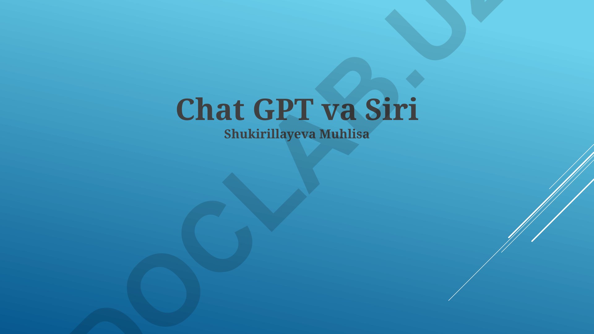ChatGPT va Siri: Farqlar, o'xshashliklar va kelajak istiqbollari