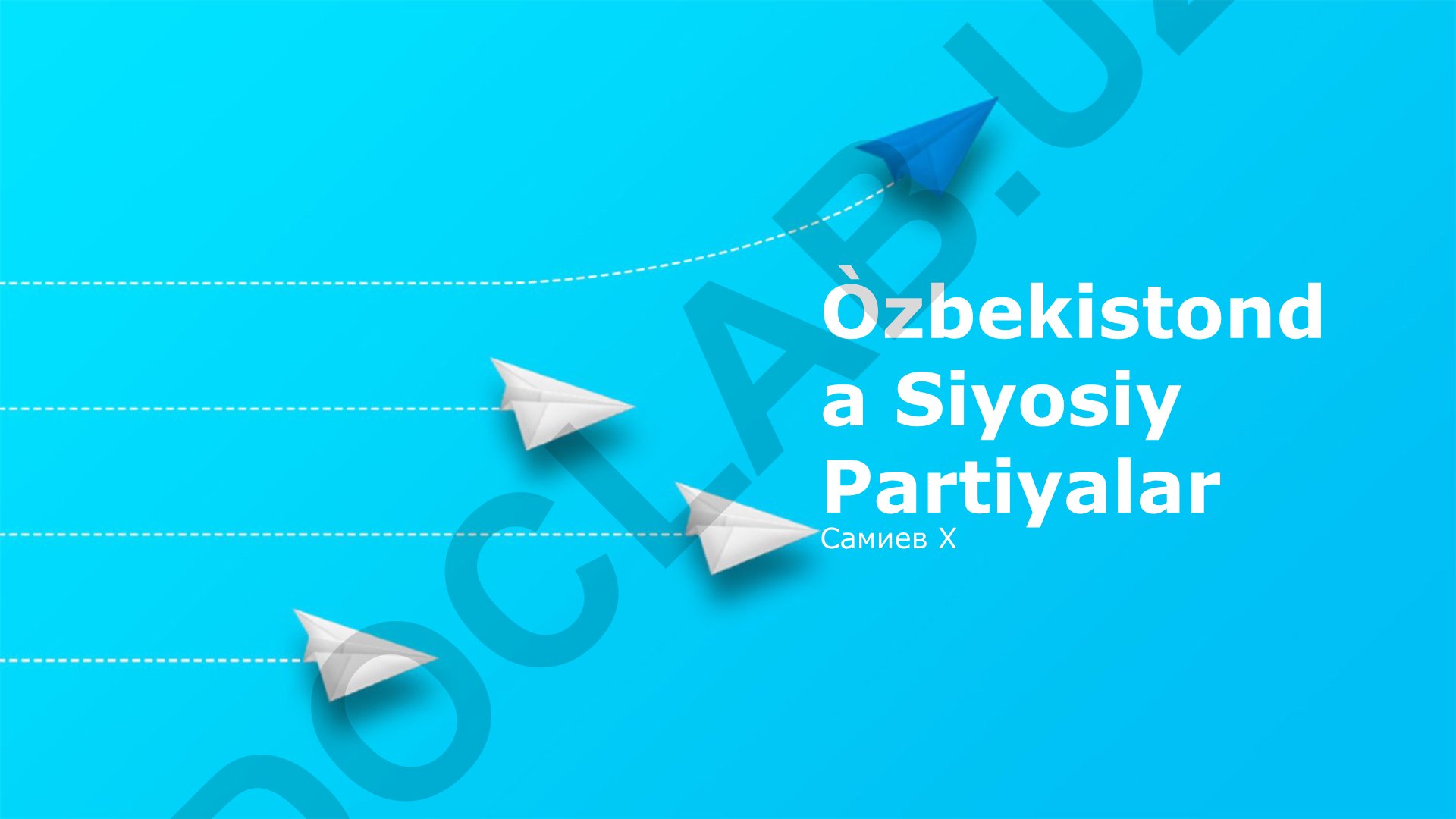 O'zbekistonda siyosiy partiyalar va ularning roli