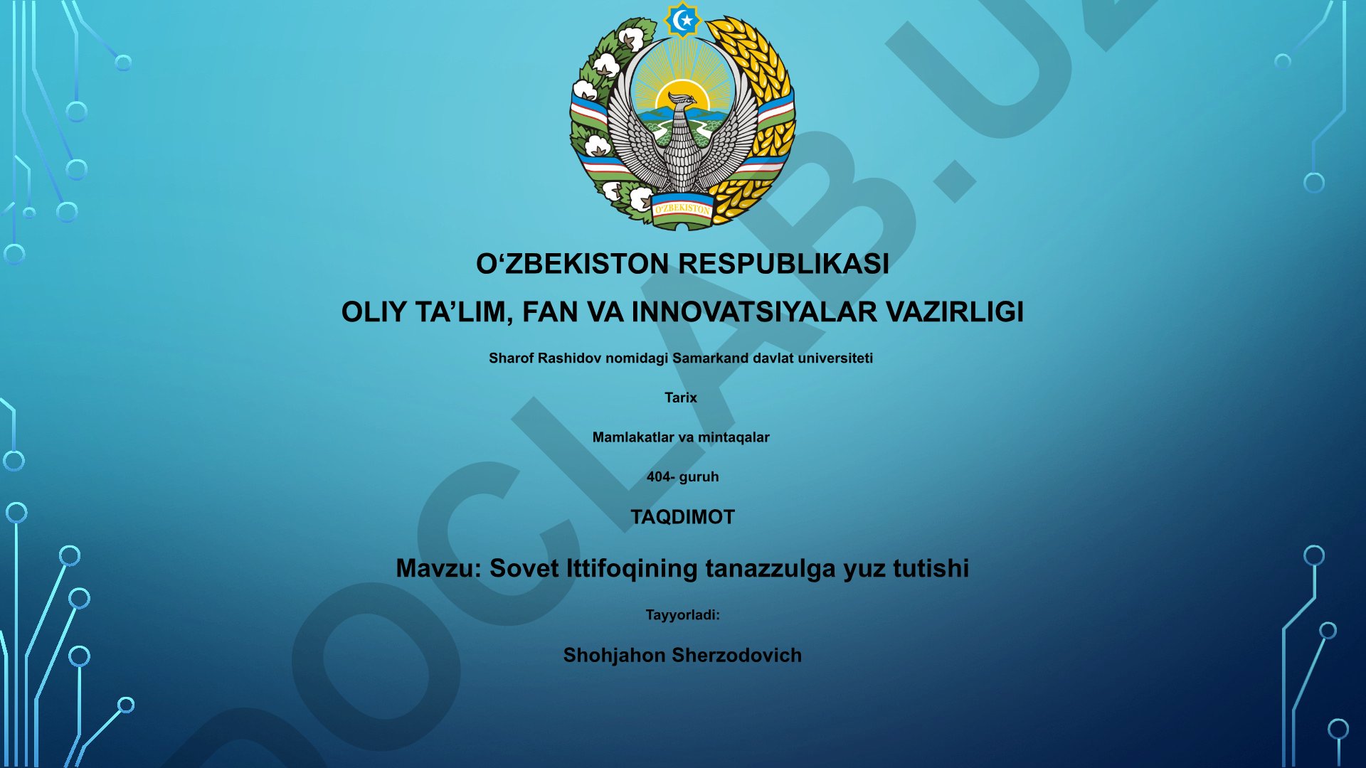 Sovet Ittifoqining tanazzulga yuz tutishi