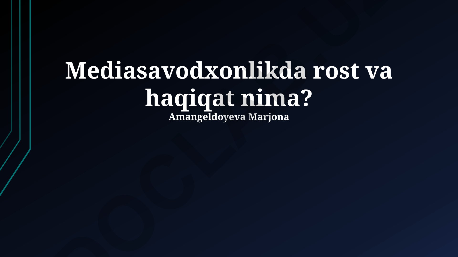 Mediasavodxonlikda haqiqat va reallik tushunchalari