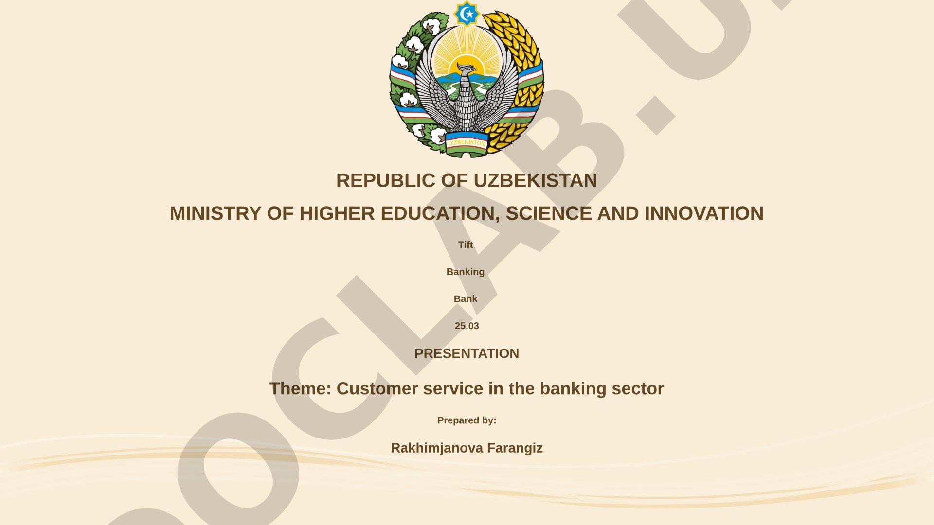 Customer service in the banking sector