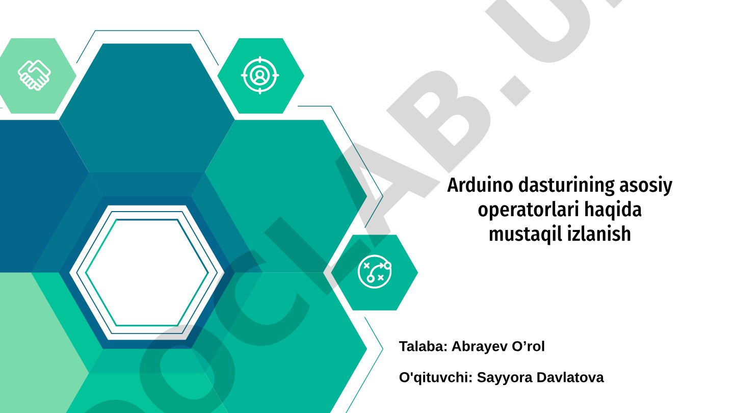 Arduino dasturining asosiy operatorlari
