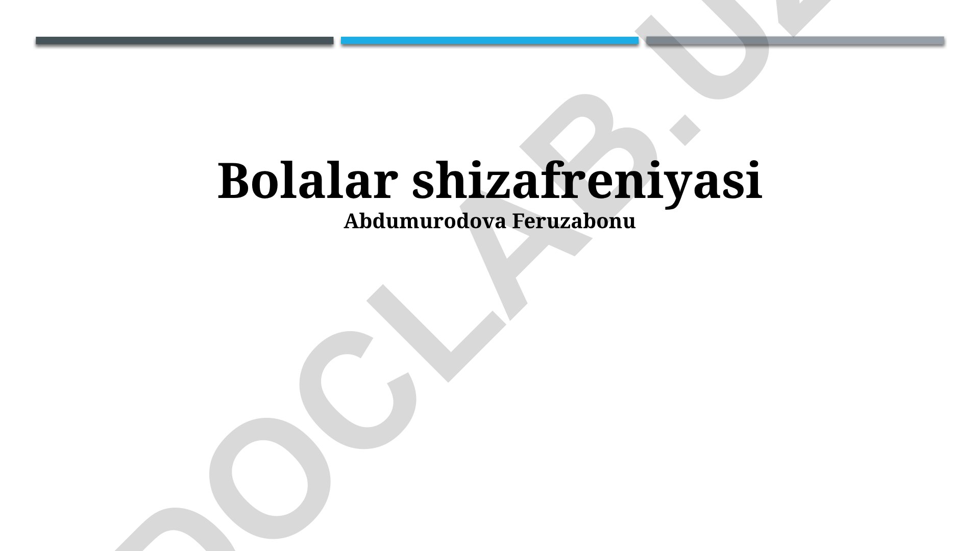 Bolalik shizofreniyasi: sabablar, belgilar va davolash