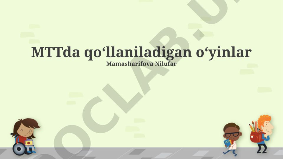 MTTda qoʻllaniladigan oʻyinlar turlari va rivojlanishi