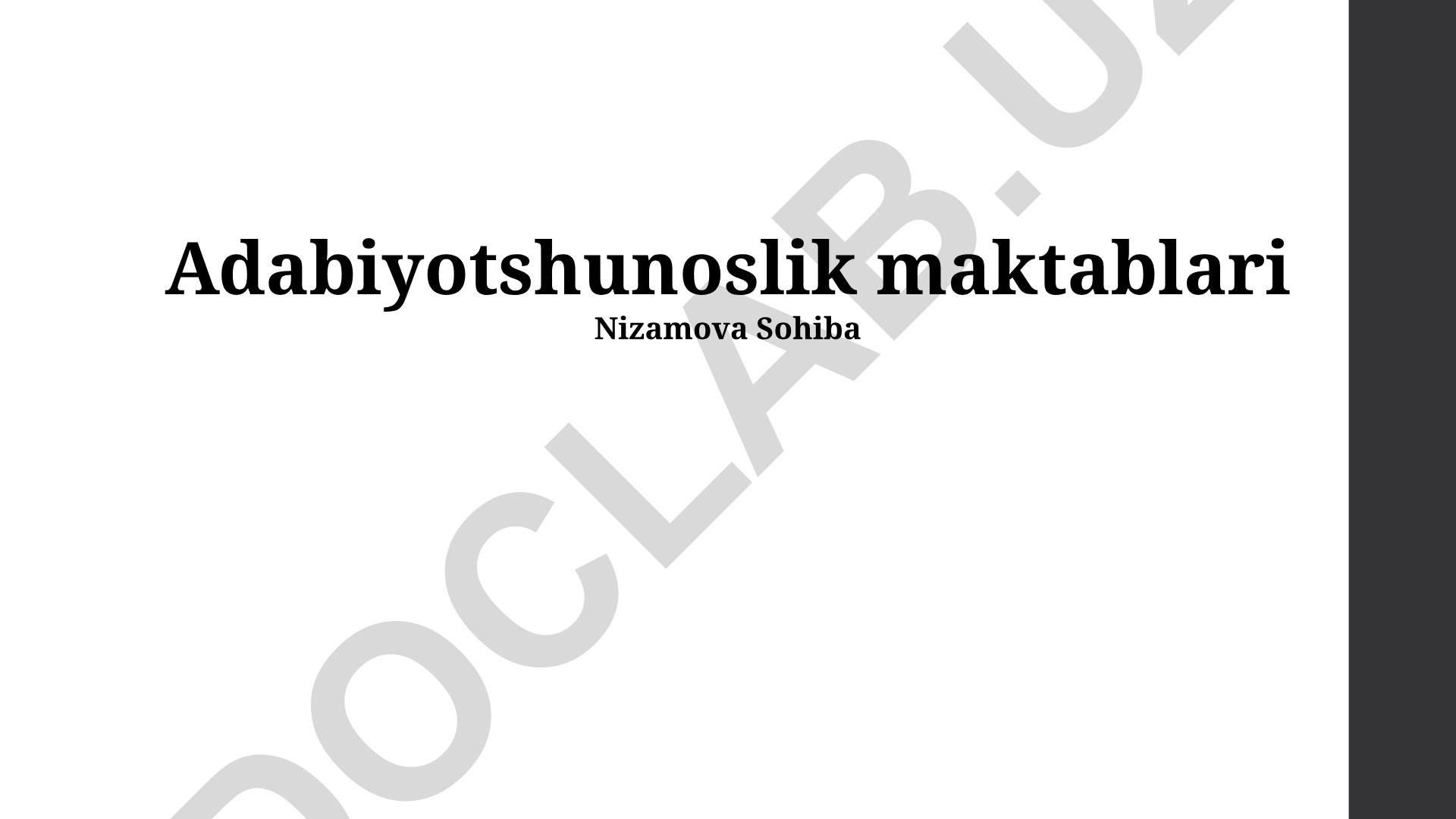 Adabiy tanqid maktablari: formalizm va strukturalizm