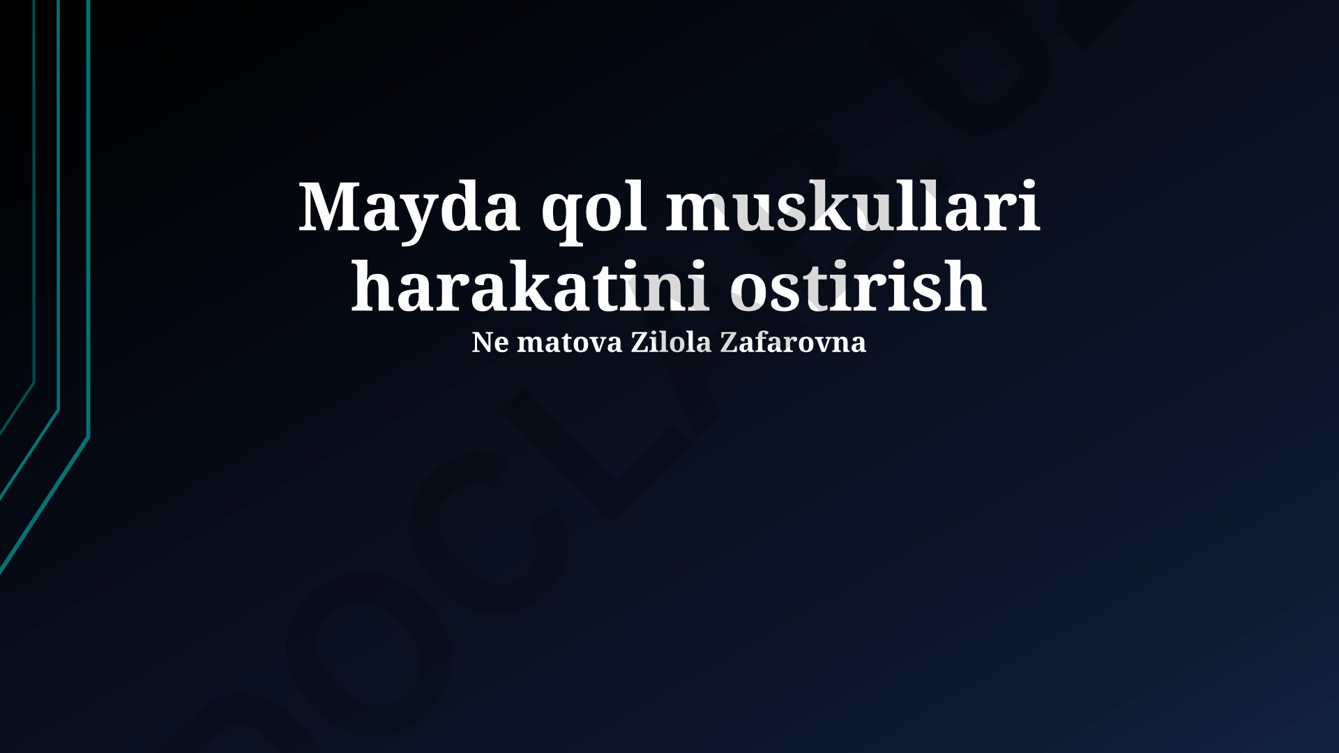 Yelka mushaklarining harakatini oshirish va sog'lig'ini saqlash