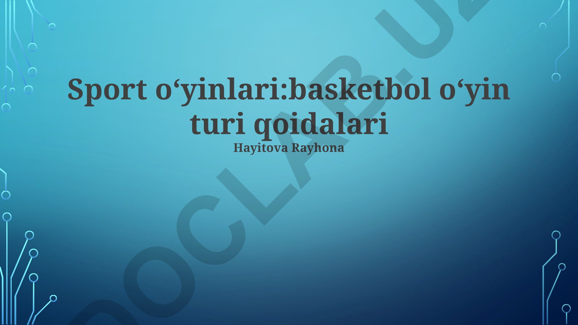 Basketbol oʻyin turi qoidalari