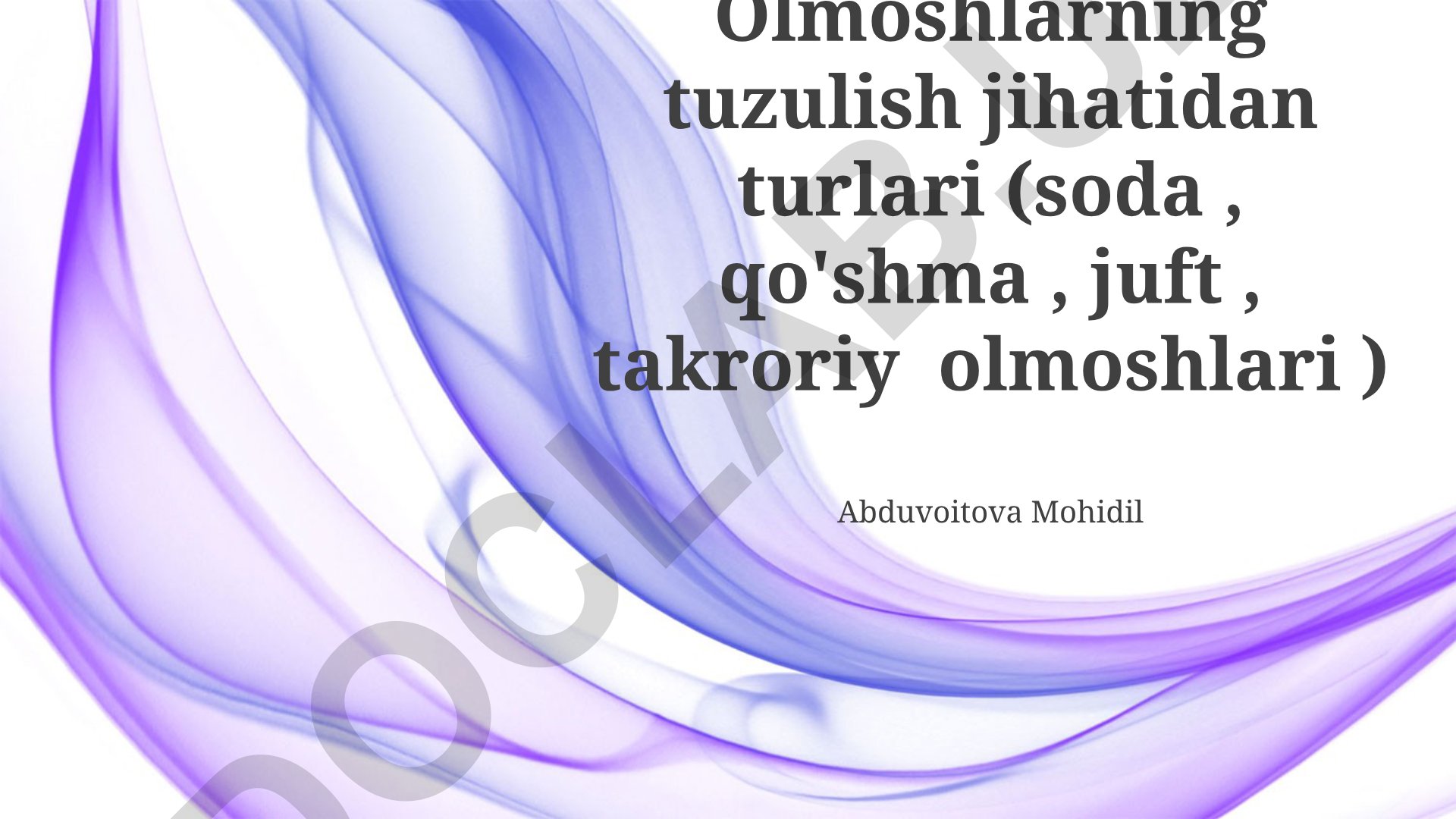 Olmoshlarning tuzulish jihatidan turlari