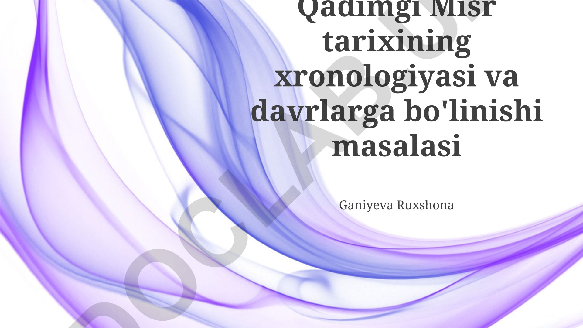 Qadimgi Misr tarixining xronologiyasi va davrlarga bo'linishi